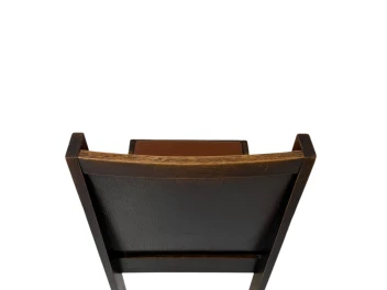 Art Deco Modernist Side Chair with Leather Seat, 1930s